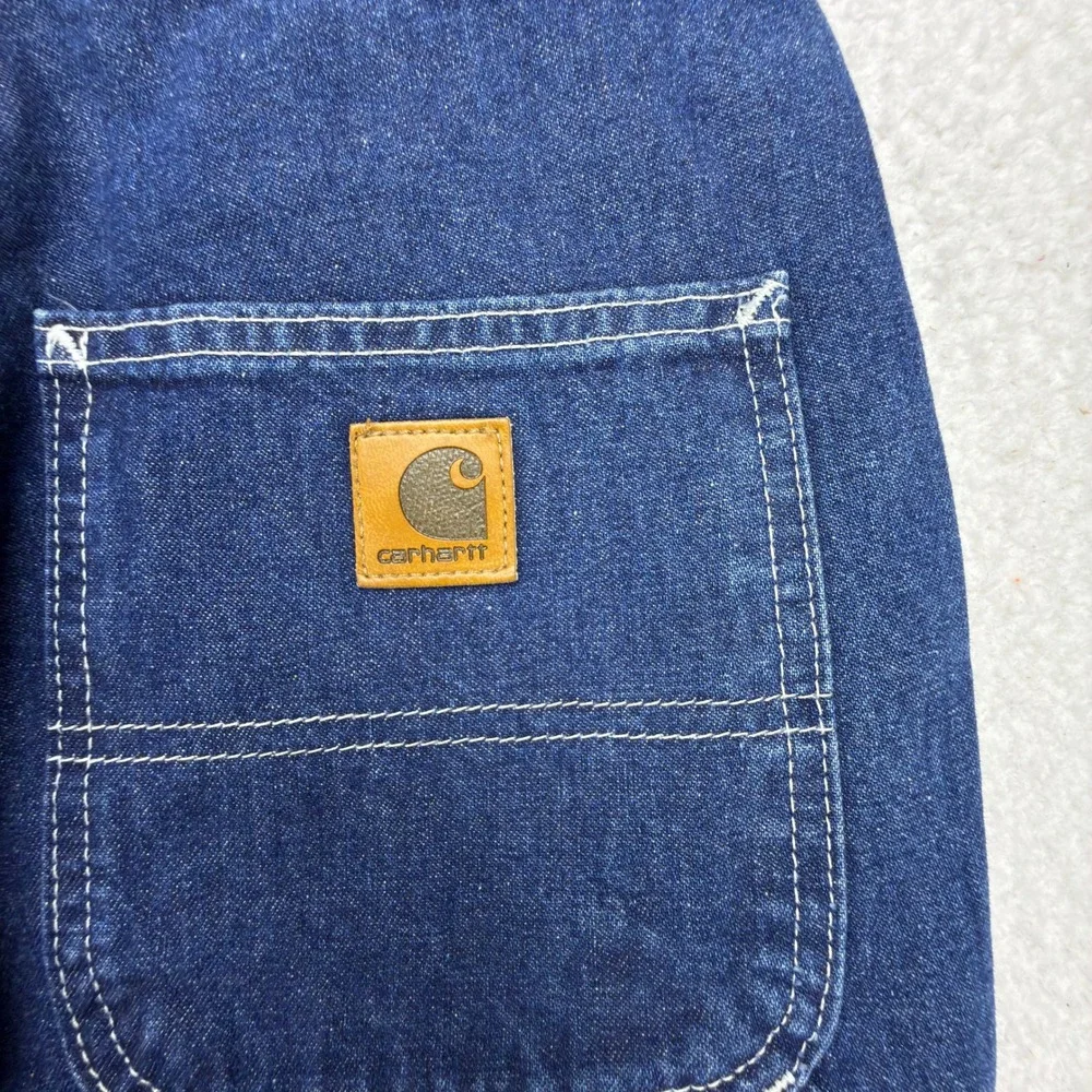 Carhartt Kids 14 Slim Dungaree Fit Denim Carpenter Jeans Blue Y25 DST NWT